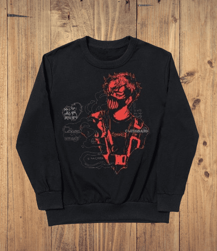 Corpse Husband Miss You! Crewneck Black Sweatshirt