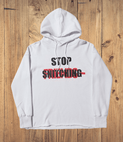 VLONE X NO CAP Stop Snitching Hoodie