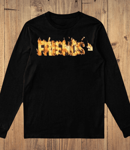 Vlone Flaming Friends Black Sweatshirt