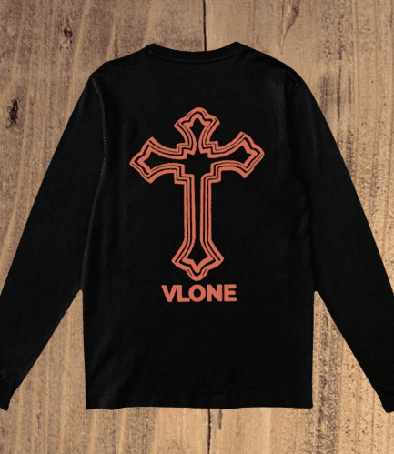 Vlone x Tupac Cross Black Sweatshirt