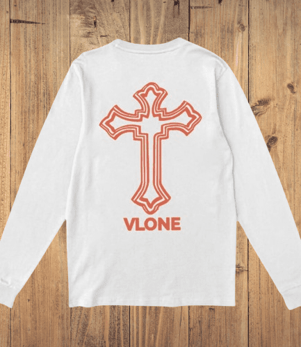 Vlone x Tupac Cross White Sweatshirt